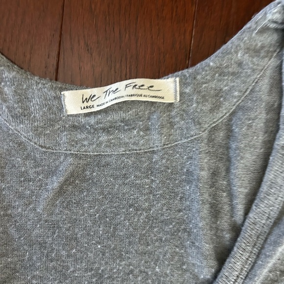 Free People We The Free Tank Top Womens Large White Sleeveless Oversized Stretch - Picture 5 of 9